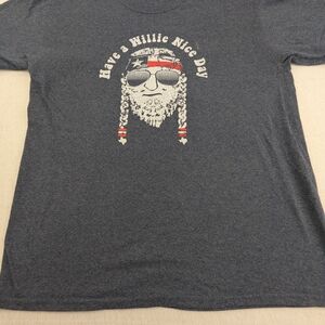 Willie Nelson Have A Willie Nice Day Grey Tee Shirt Size Large
